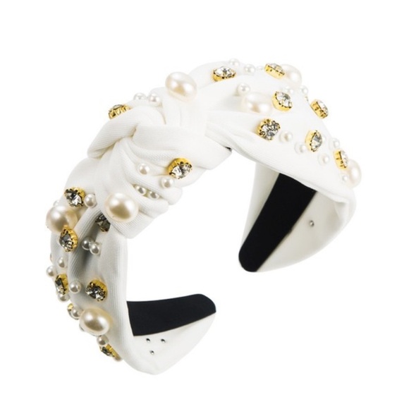 White embellished headband - Picture 2 of 2